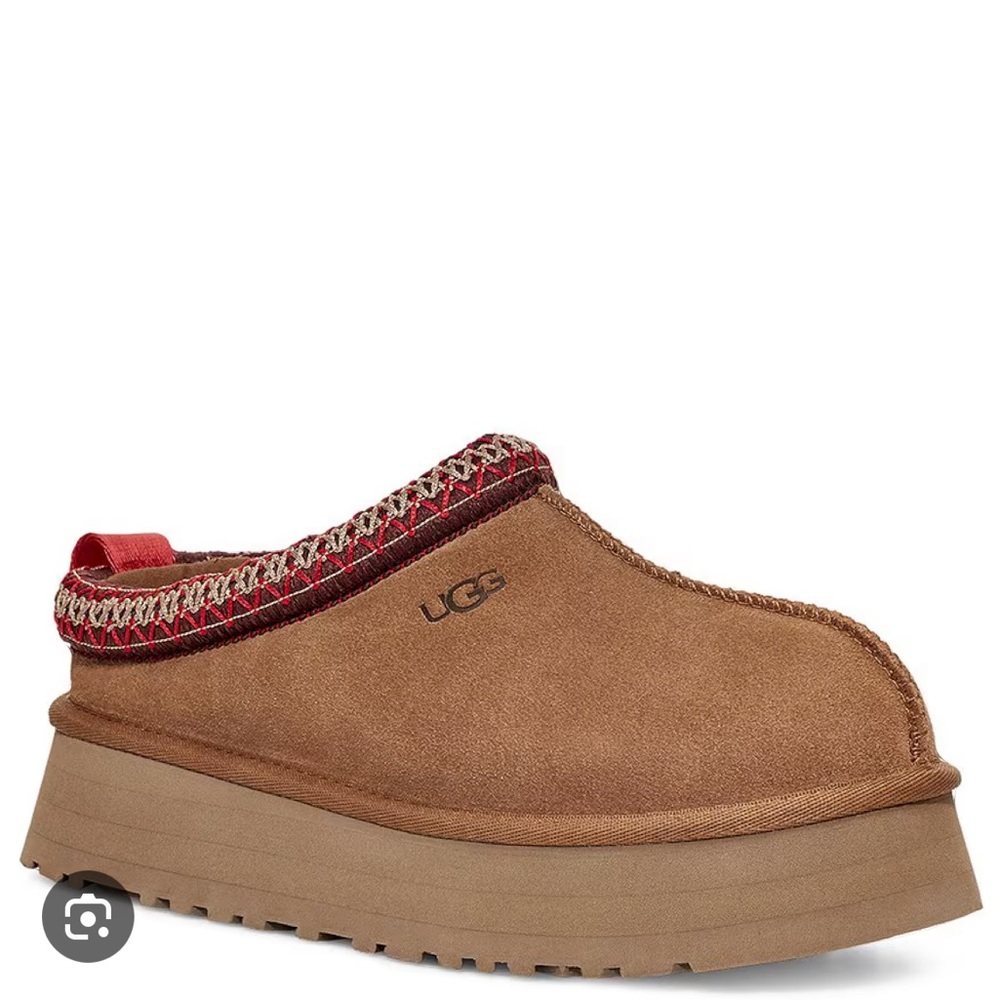 UGG Tazz Suede Platform Clog Slippers
